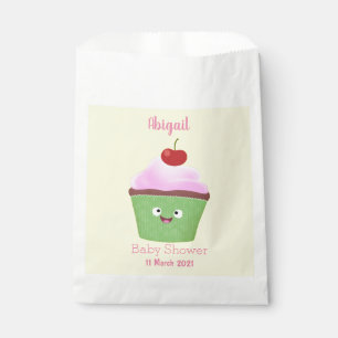 Sacolinha Ilustração de desenho animado de cupcake fofo e fe