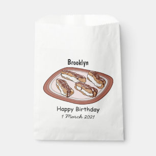 Sacolinha Ilustração de desenho animado de eclair de chocola