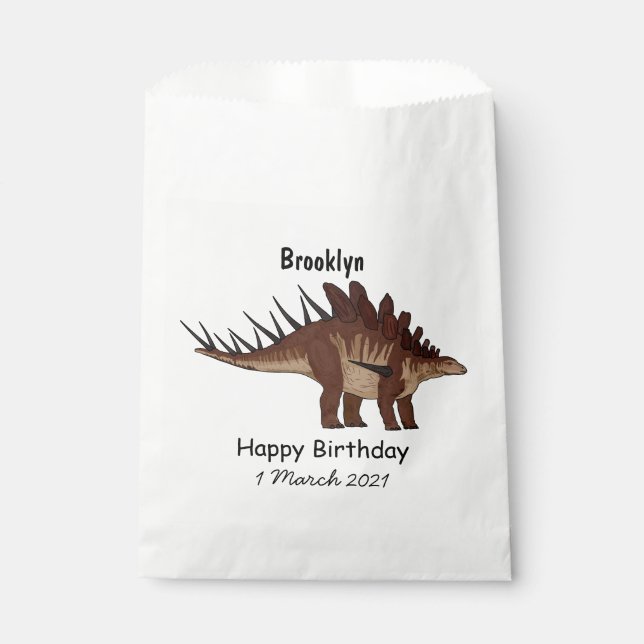 Sacolinha Ilustração de desenho animado de Kentrosaurus (Frente)