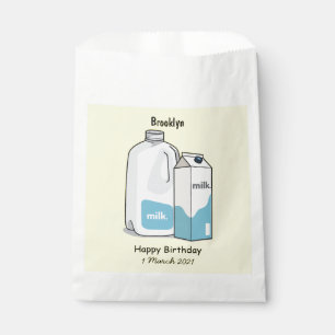 Sacolinha Ilustração de desenho animado de leite