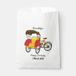 Sacolinha Ilustração de desenho animado de pedicab rickshaw