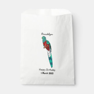 Sacolinha Ilustração de desenho animado do pássaro quetzal r