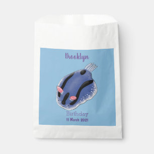 Sacolinha Imagem de desenho animado azul-nudibranch bonito