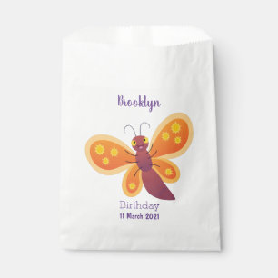 Sacolinha Imagem de desenho animado de borboleta laranja fel