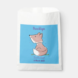 Sacolinha Imagem de desenho animado de raposas de bebês 