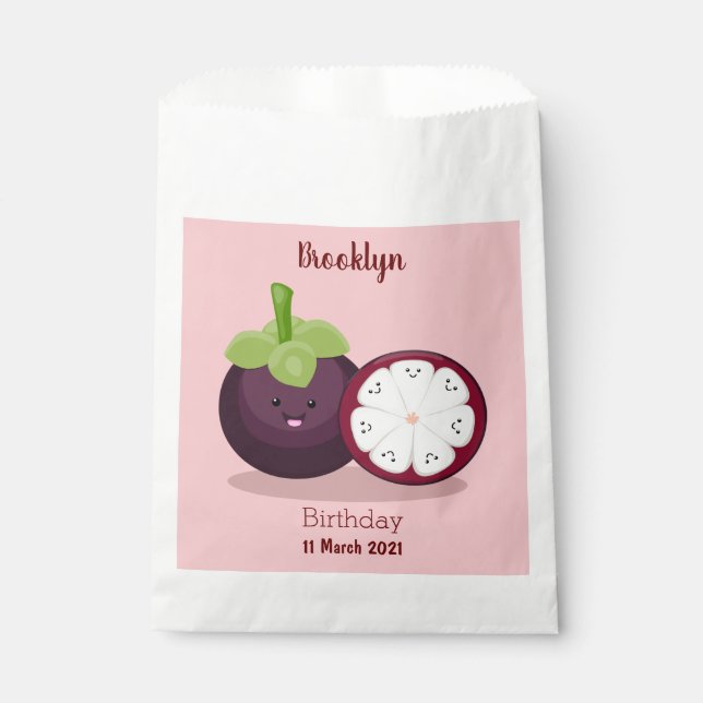 Sacolinha Imagem de desenho animado roxo e bonito (Frente)