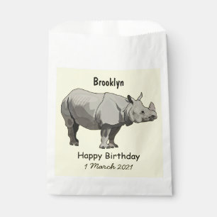 Sacolinha Imagem do desenho animado de Javan rhinoceros