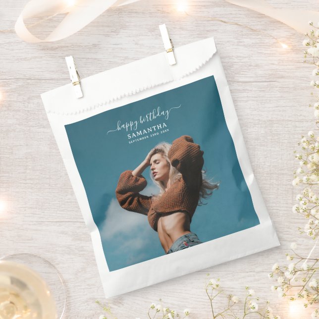 Sacolinha Imagem Personalizada de Seleção de Fotos Festa de  (Cortado)