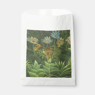 Sacolinha Impressão Vintage de Leão na Selva Tropical de Hen