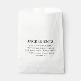 Sacolinha Ingredientes Personalizados Branco Simples