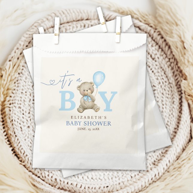 Sacolinha It’s a Boy,  Bear Baby Shower boy (Criador carregado)