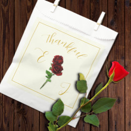 Sacolinha Ivory Dourada Rosa Wedding