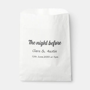 Sacolinha jantar de ensaio na noite anterior simples mínimo 