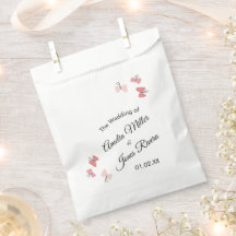 Jardim de Borboletas Rosa Romântico Casamento Simp