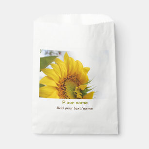 Sacolinha Jardim de girassol amarelo adicionar nome de texto