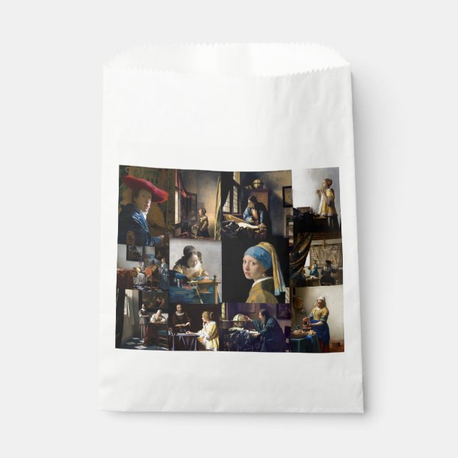 Sacolinha Johannes Vermeer - Patchwork de obras-primas (Frente)