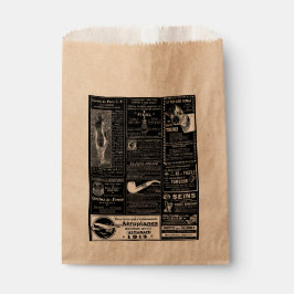 Sacolinha jornal antigo francês negro victoriano