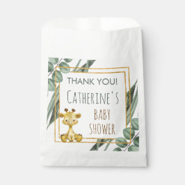 Sacolinha Jungle Safari Giraffe Chá de fraldas Obrigado