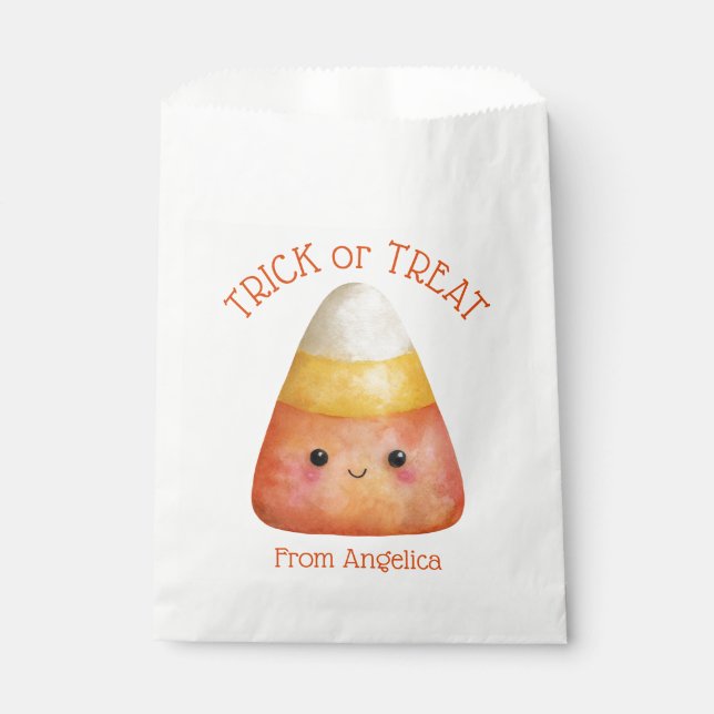 Sacolinha Kawaii Candy Corn Kids Halloween (Frente)