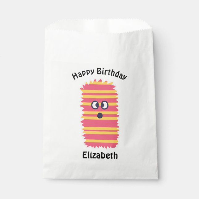 Sacolinha Kawaii Monster Birthday Treat Bag (Frente)