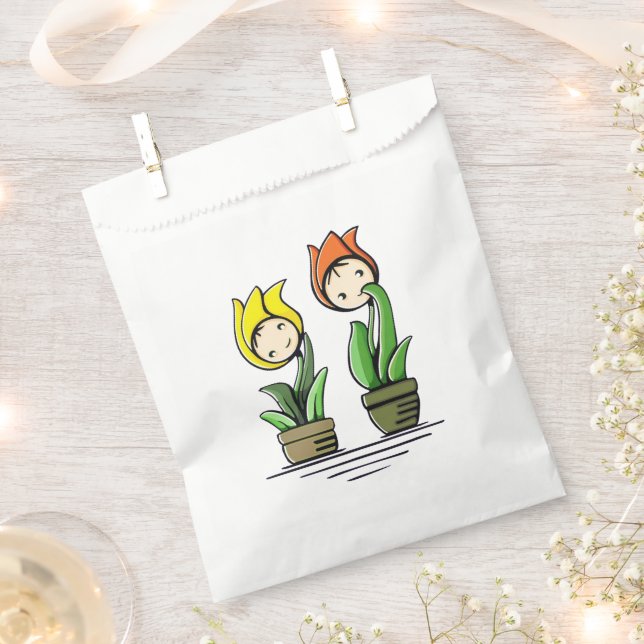 Sacolinha Kawaii Tulip Amigos em Potes Favorecem Bag (Cortado)