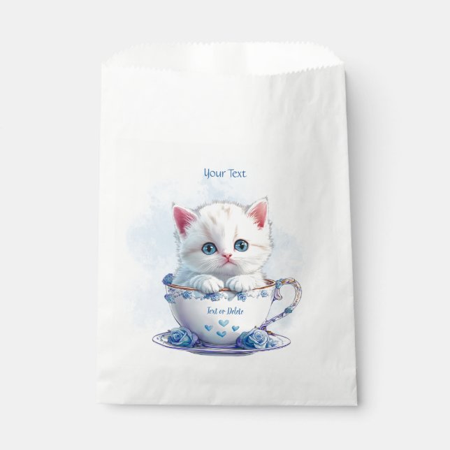 Sacolinha Kitten na Copa Flores Azuis Favorecem Bolsas (Frente)