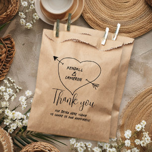Sacolinha Kraft Favor Bag Obrigado Mensagem
