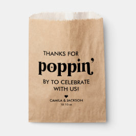 Sacolinha Kraft Paper Popcorn Wedding