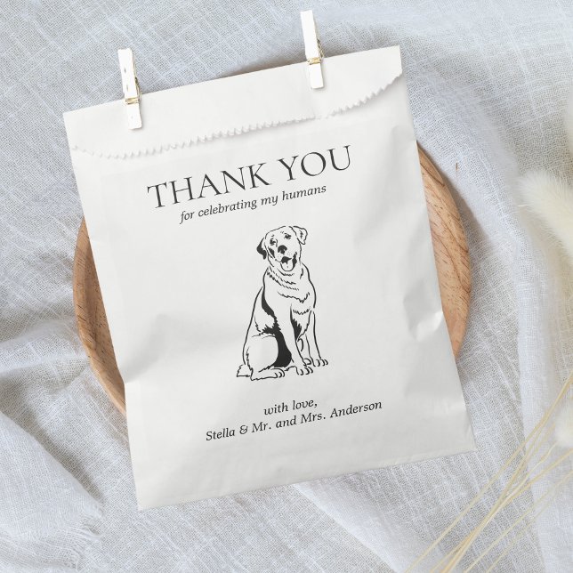 Sacolinha Labrador Retriever Dog Treat Pet Draat Bag (Thank you Dog Treat Wedding Favor Labrador Retriever)