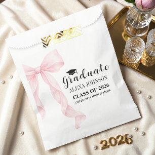 Sacolinha Laço Rosa Elegante Graduado Formatura 2026