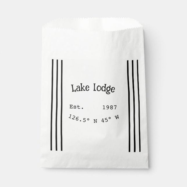 Sacolinha Lago House ets. Data ano em que as coordenadas per (Frente)