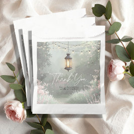 Sacolinha Lanterna Jardim Encantada Obrigado ID1163 Rosa