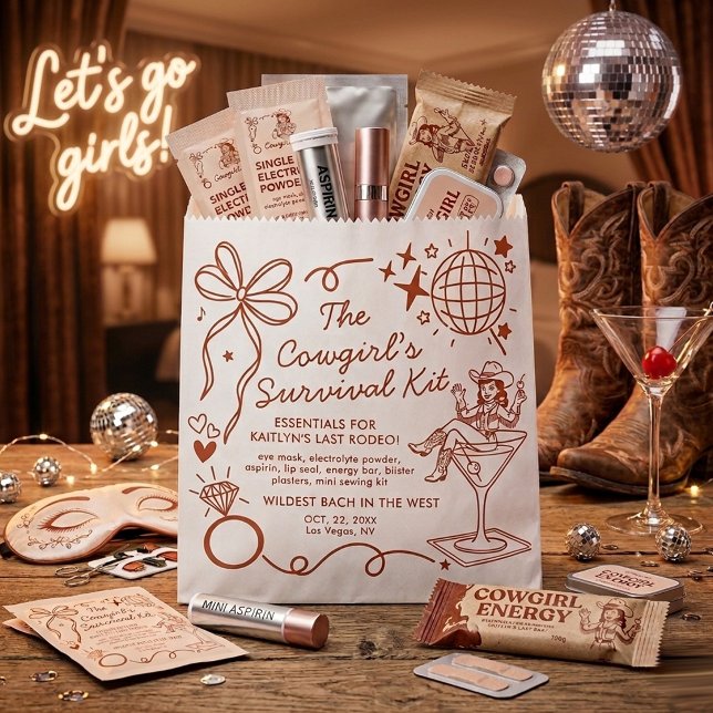 Sacolinha Last Rodeo Bachelorette Party Survival Kit (Criador carregado)