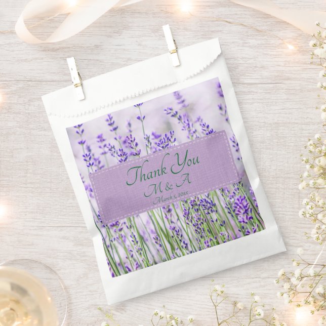 Sacolinha Lavanda Fields Weding Favor Bolsas (Cortado)