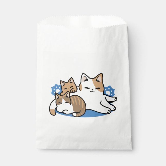 Sacolinha Lazer - Design de Gatos Preguiçosos (Frente)