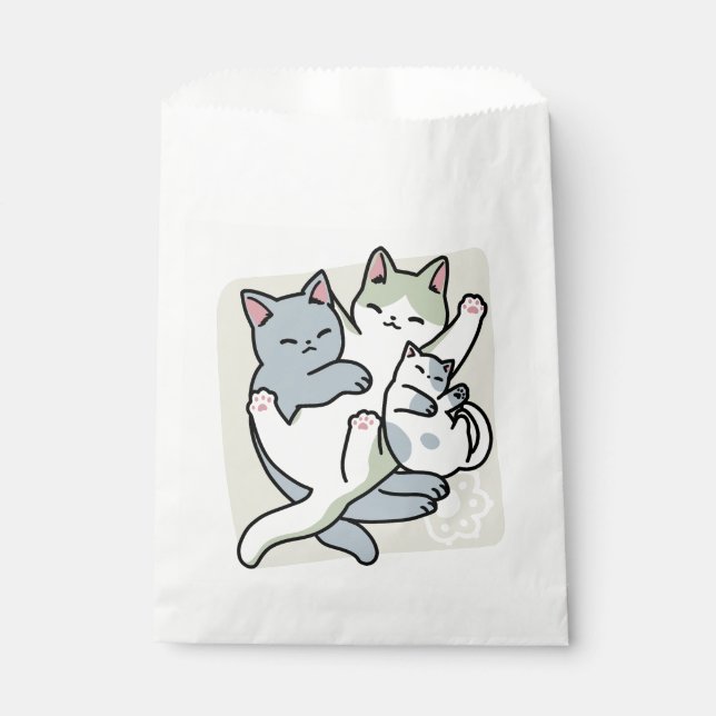 Sacolinha Lazer - Design de Gatos Preguiçosos (Frente)