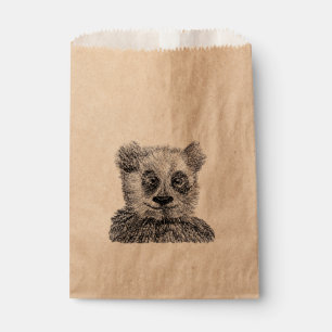 Sacolinha Legal Panda Personalizado Bag de Favor do Kraft
