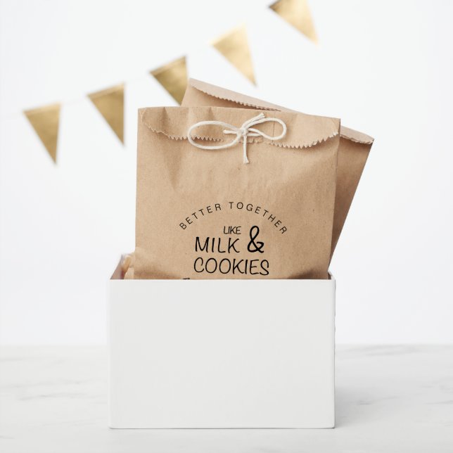 Sacolinha Leite e biscoitos kraft Casamento Favor Bag (Festa)