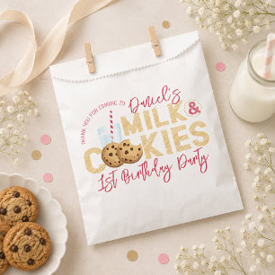 Sacolinha Leite E Cookies Aniversário Favorece Saco - Doce