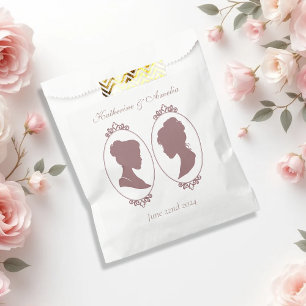 Sacolinha Lésbicas Brides Regência Flores Rosa