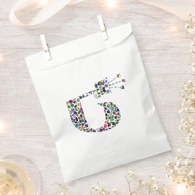 Sacolinha Letra hebraica 'TET' (Cortado)