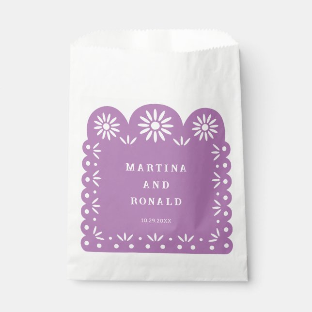 SACOLINHA LILA MEXICAN PAPEL PICADO (Frente)