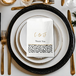 Sacolinha Limite de Padrão de Folhagem abstrato