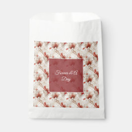 Sacolinha Linda Floral Vermelha Branca