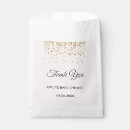 Sacolinha Lindo Rosa Bege Dourado Brilho Obrigada Chá de Beb