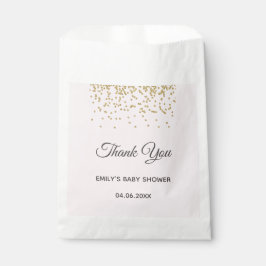 Sacolinha Lindo Rosa Bege Dourado Brilho Obrigada Chá de Beb