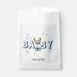 Sacolinha Lindo Urso de Pelúcia Azul Floral Belo Festa