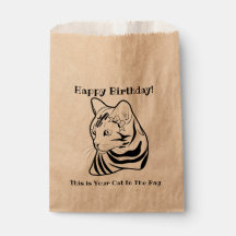 LIne Art Engraçado Cat 2 No Saco Personalizado