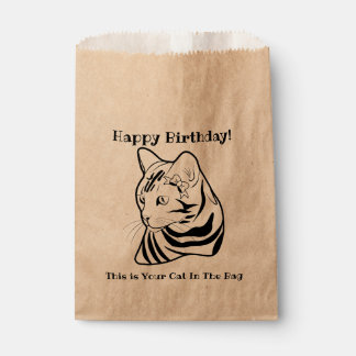 Sacolinha LIne Art Engraçado Cat 2 No Saco Personalizado