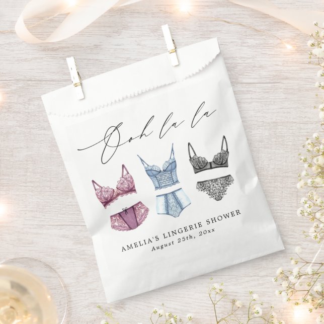 Sacolinha Lingerie de Renda Francesa Chá de Noiva (Cortado)